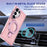 For Samsung Galaxy S24 Ultra Case Glitter Design TPU+PC Kickstand Phone Protector - Pink - 7
