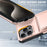 For iPhone 13 Pro Cases Card Slot TPU+PC Kickstand Phone Case - Rose Gold - 2