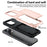 For iPhone 13 Pro Cases Card Slot TPU+PC Kickstand Phone Case - Rose Gold - 3