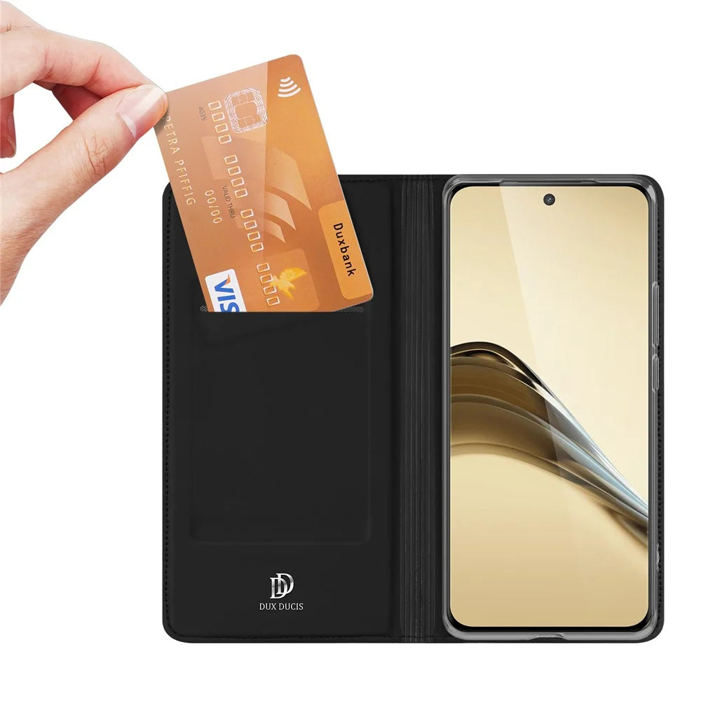 DUX DUCIS Skin Pro Series For Realme 13 Pro 5G (Global) / 13 Pro+ 5G (Global) Case Leather Cover Card Holder - Black - 2
