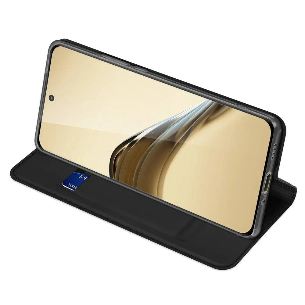DUX DUCIS Skin Pro Series For Realme 13 Pro 5G (Global) / 13 Pro+ 5G (Global) Case Leather Cover Card Holder - Black - 3