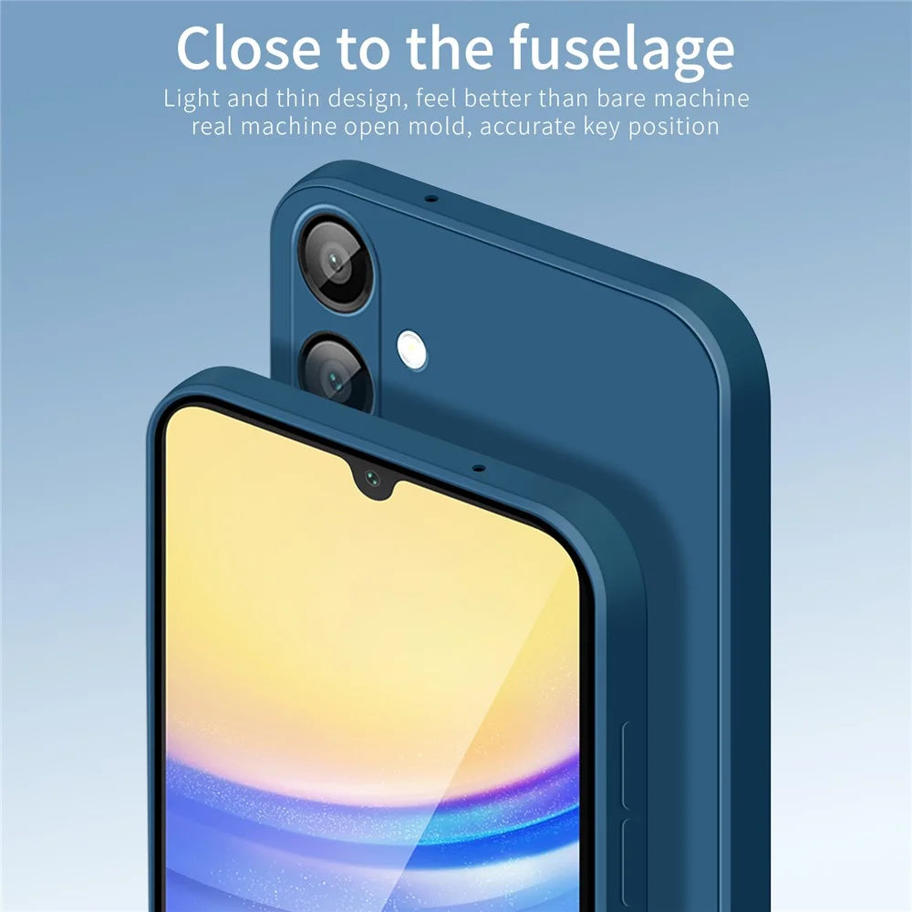 PINWUYO JK Touching Series For Samsung Galaxy A16 5G / A16 4G Case Silky Touch Soft TPU Phone Back Cover - Navy Blue - 4