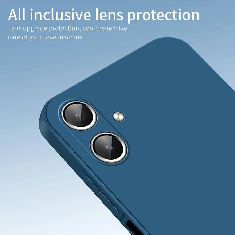 PINWUYO JK Touching Series For Samsung Galaxy A06 4G Case Silky Touch Soft TPU Phone Back Cover - Navy Blue - 3