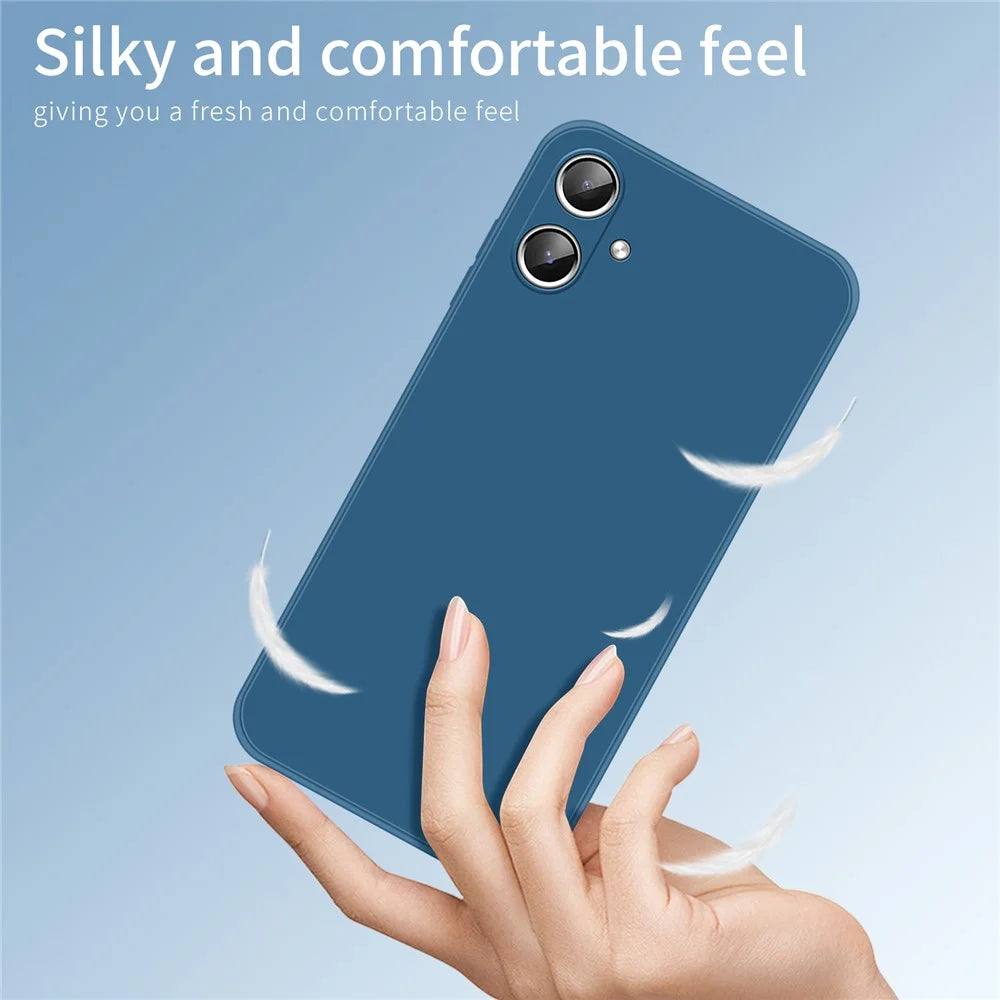 PINWUYO JK Touching Series For Samsung Galaxy A06 4G Case Silky Touch Soft TPU Phone Back Cover - Navy Blue - 7