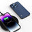ABEEL For iPhone 16 Pro Case Genuine Cow Leather+PC+TPU Protective Phone Cover - Blue - 4