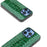 ABEEL For iPhone 16 Pro Max Case Crocodile Texture Genuine Cow Leather+TPU+PC Phone Cover - Green - 3