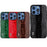 ABEEL For iPhone 16 Pro Max Case Crocodile Texture Genuine Cow Leather+TPU+PC Phone Cover - Green - 6