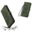 Style 016 For iPhone 15 Case Skin Feel Totem Imprinted Wallet Leather Phone Cover - Blackish Green - 7