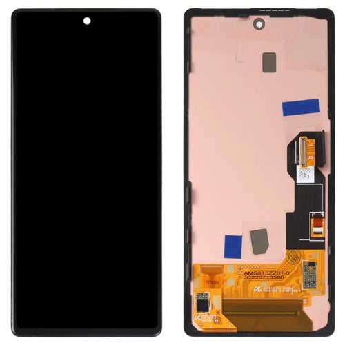 For Google Pixel 6a GX7AS GB62Z G1AZG Grade C OLED Screen and Digitizer Assembly + Frame Replacement Part (Without Logo) - 1