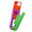 For iPhone 15 Pro Max Case Giant Carrot Knife ABS Phone Cover Stress Relieving Toy - Green+Purple - 1