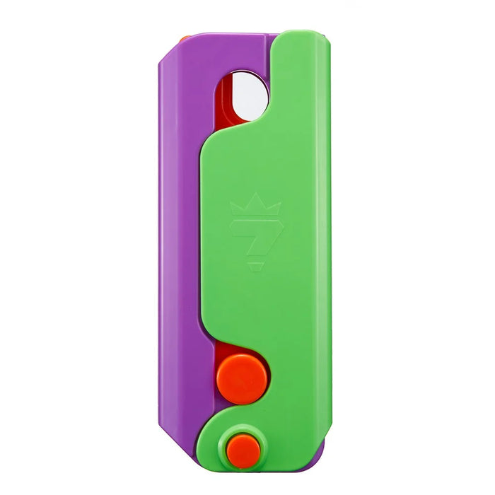For iPhone 15 Pro Max Case Giant Carrot Knife ABS Phone Cover Stress Relieving Toy - Green+Purple - 3