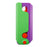 For iPhone 15 Pro Max Case Giant Carrot Knife ABS Phone Cover Stress Relieving Toy - Green+Purple - 5