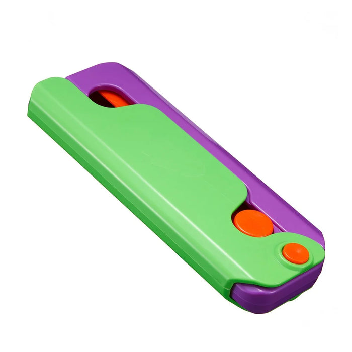For iPhone 15 Pro Max Case Giant Carrot Knife ABS Phone Cover Stress Relieving Toy - Green+Purple - 6