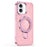 For iPhone 16 Case Glitter Design TPU+PC Kickstand Phone Protector - Pink - 2