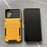 For iPhone 16 Plus Case PC+TPU Dual Layer Back Phone Cover with Card Holder - Yellow - 3