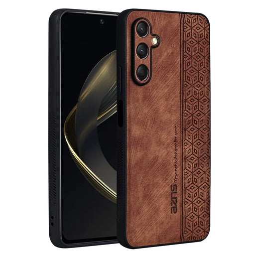 AZNS For Samsung Galaxy A16 5G / A16 4G Case Protective PU Leather Covered TPU Phone Shell - Brown - 1