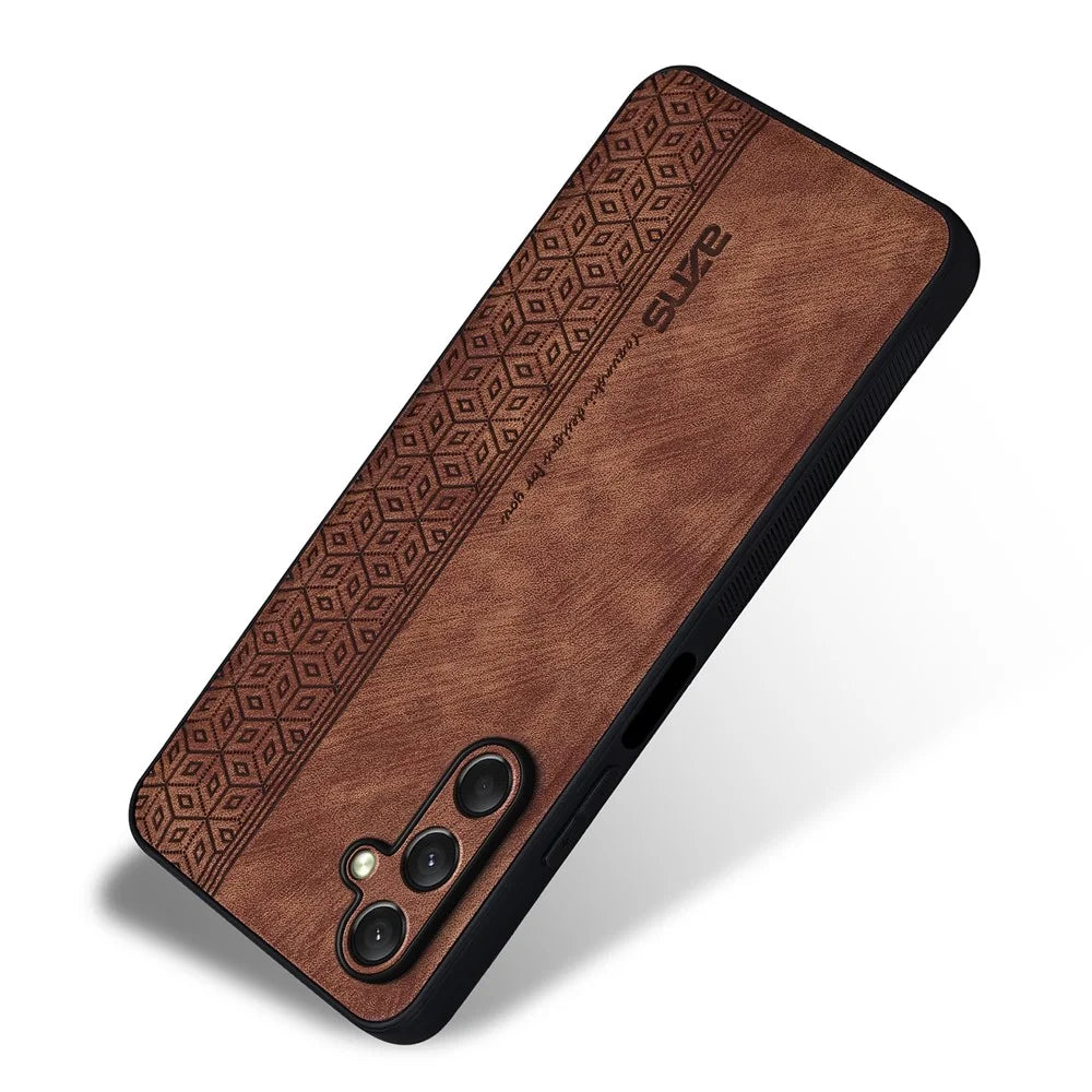 AZNS For Samsung Galaxy A16 5G / A16 4G Case Protective PU Leather Covered TPU Phone Shell - Brown - 3