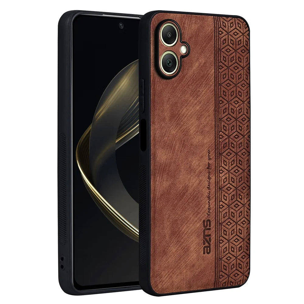 AZNS For Samsung Galaxy A06 4G Case Protective PU Leather Covered TPU Phone Shell - Brown - 1