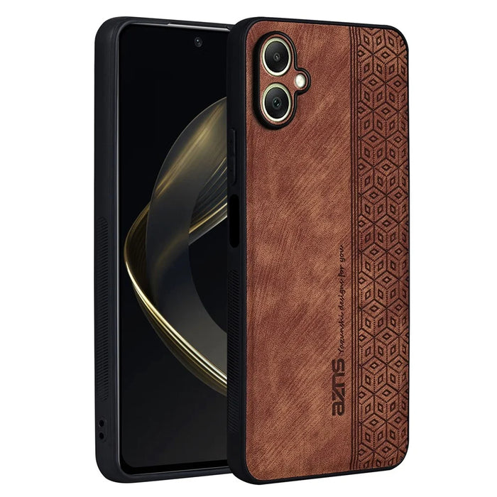 AZNS For Samsung Galaxy A06 4G Case Protective PU Leather Covered TPU Phone Shell - Brown - 1