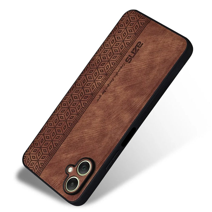 AZNS For Samsung Galaxy A06 4G Case Protective PU Leather Covered TPU Phone Shell - Brown - 3