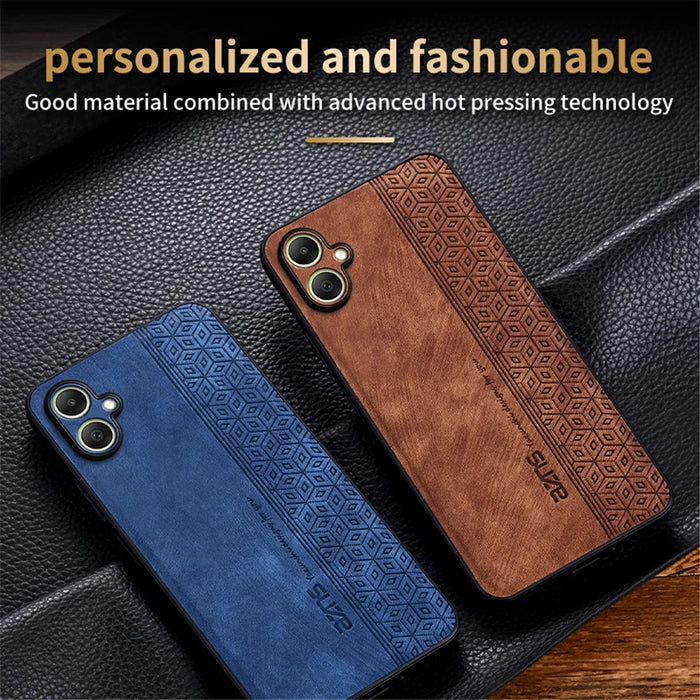 AZNS For Samsung Galaxy A06 4G Case Protective PU Leather Covered TPU Phone Shell - Brown - 6