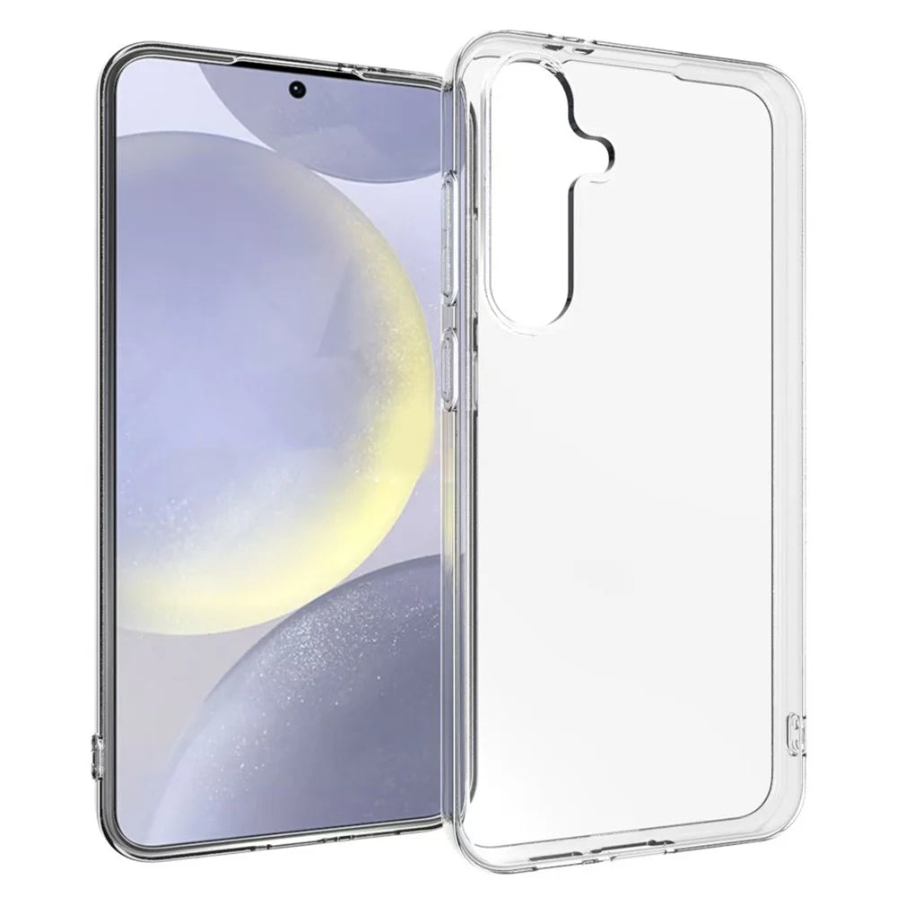For Samsung Galaxy S24 FE Case Anti-Fingerprint Crystal Clear TPU Phone Cover - 1