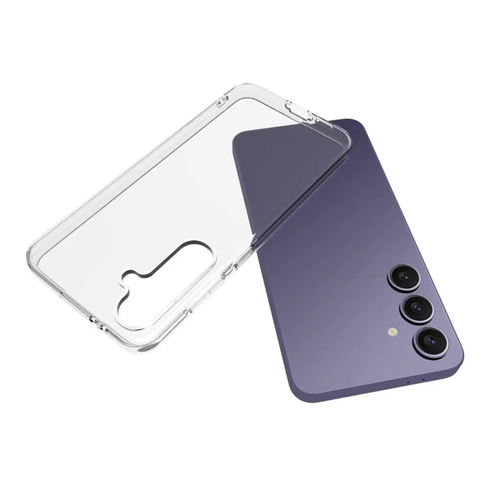 For Samsung Galaxy S24 FE Case Anti-Fingerprint Crystal Clear TPU Phone Cover - 3