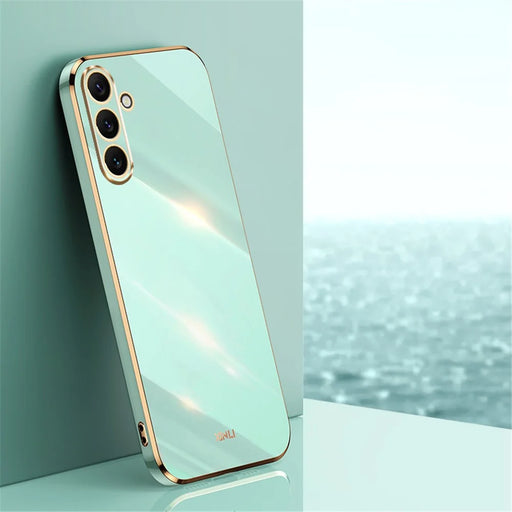 XINLI For Samsung Galaxy A16 5G / A16 4G Case TPU Phone Cover with Electroplating Frame - Cyan - 2