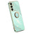 XINLI For Samsung Galaxy S24 FE Case Ring Kickstand Electroplating TPU Phone Cover - Cyan - 1