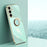 XINLI For Samsung Galaxy S24 FE Case Ring Kickstand Electroplating TPU Phone Cover - Cyan - 2