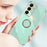 XINLI For Samsung Galaxy S24 FE Case Ring Kickstand Electroplating TPU Phone Cover - Cyan - 5