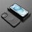 For iPhone 16 Plus Magnetic Case PC Kickstand Ripple Texture TPU Phone Cover - Black - 7
