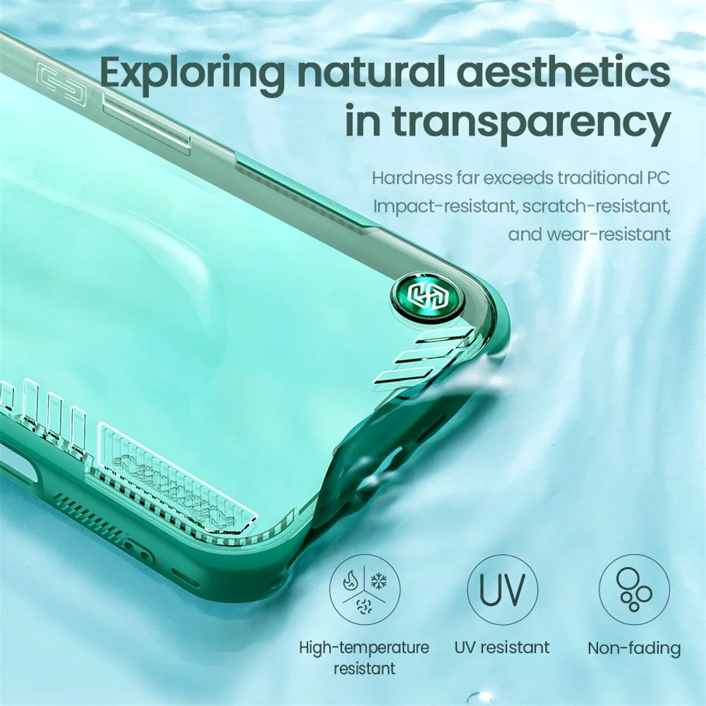 NILLKIN Iceblade CamProp for iPhone 16 Pro Max Case PC+TPU Phone Shell with Lens Cover Kickstand - Green - 7