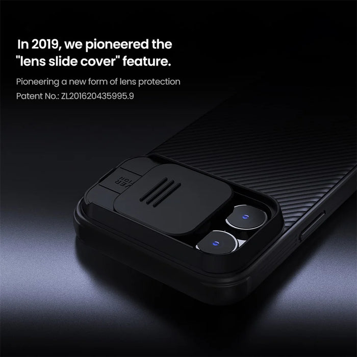 NILLKIN Camshield Pro Series for iPhone 16 Pro Case PC+TPU Slide Camera Lid Phone Cover - Black - 6