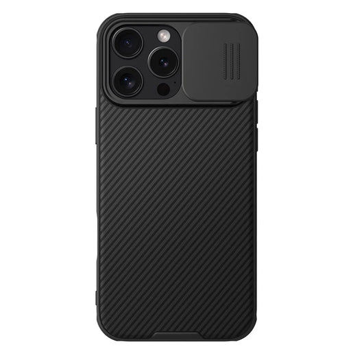 NILLKIN Camshield Pro Series for iPhone 16 Pro Max Case PC+TPU Slide Camera Lid Phone Cover - Black - 1
