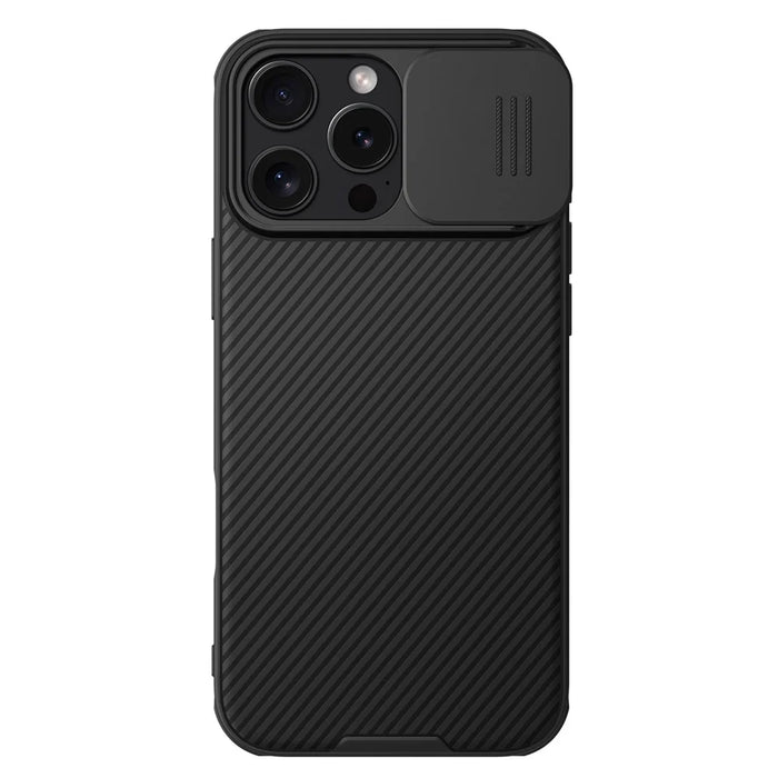 NILLKIN Camshield Pro Series for iPhone 16 Pro Max Case PC+TPU Slide Camera Lid Phone Cover - Black - 1