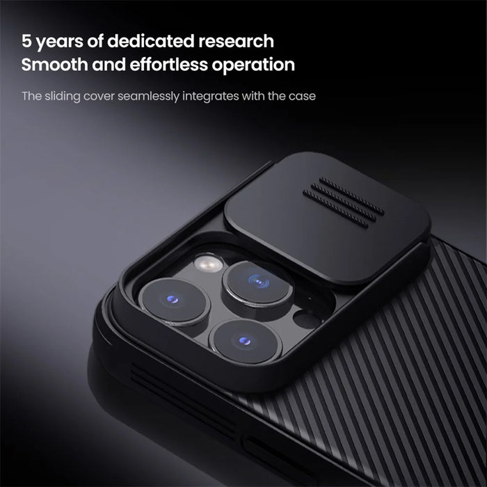 NILLKIN Camshield Pro Series for iPhone 16 Pro Max Case PC+TPU Slide Camera Lid Phone Cover - Black - 7
