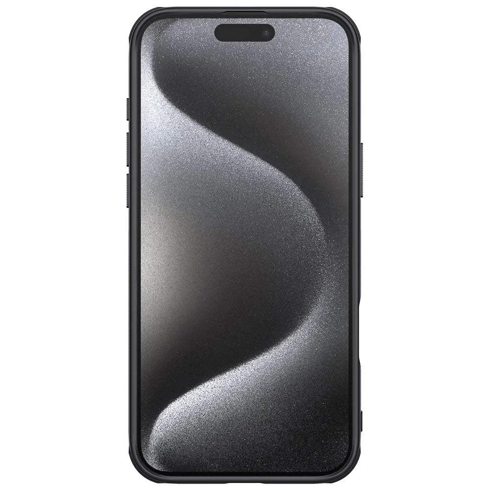 NILLKIN Super Frosted Shield Pro For iPhone 16 Pro Max Case Matte PC+TPU Phone Cover - Black - 4