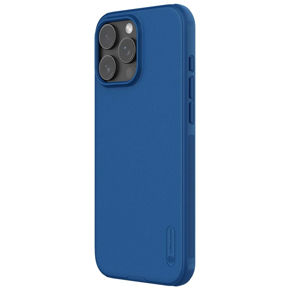 NILLKIN Super Frosted Shield Pro For iPhone 16 Pro Case Matte PC+TPU Phone Cover - Blue - 2