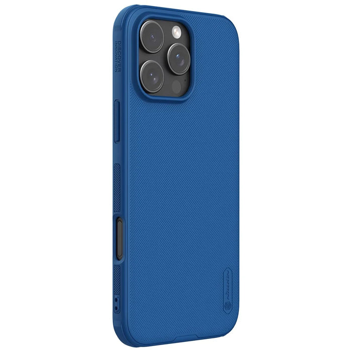 NILLKIN Super Frosted Shield Pro For iPhone 16 Pro Case Matte PC+TPU Phone Cover - Blue - 3