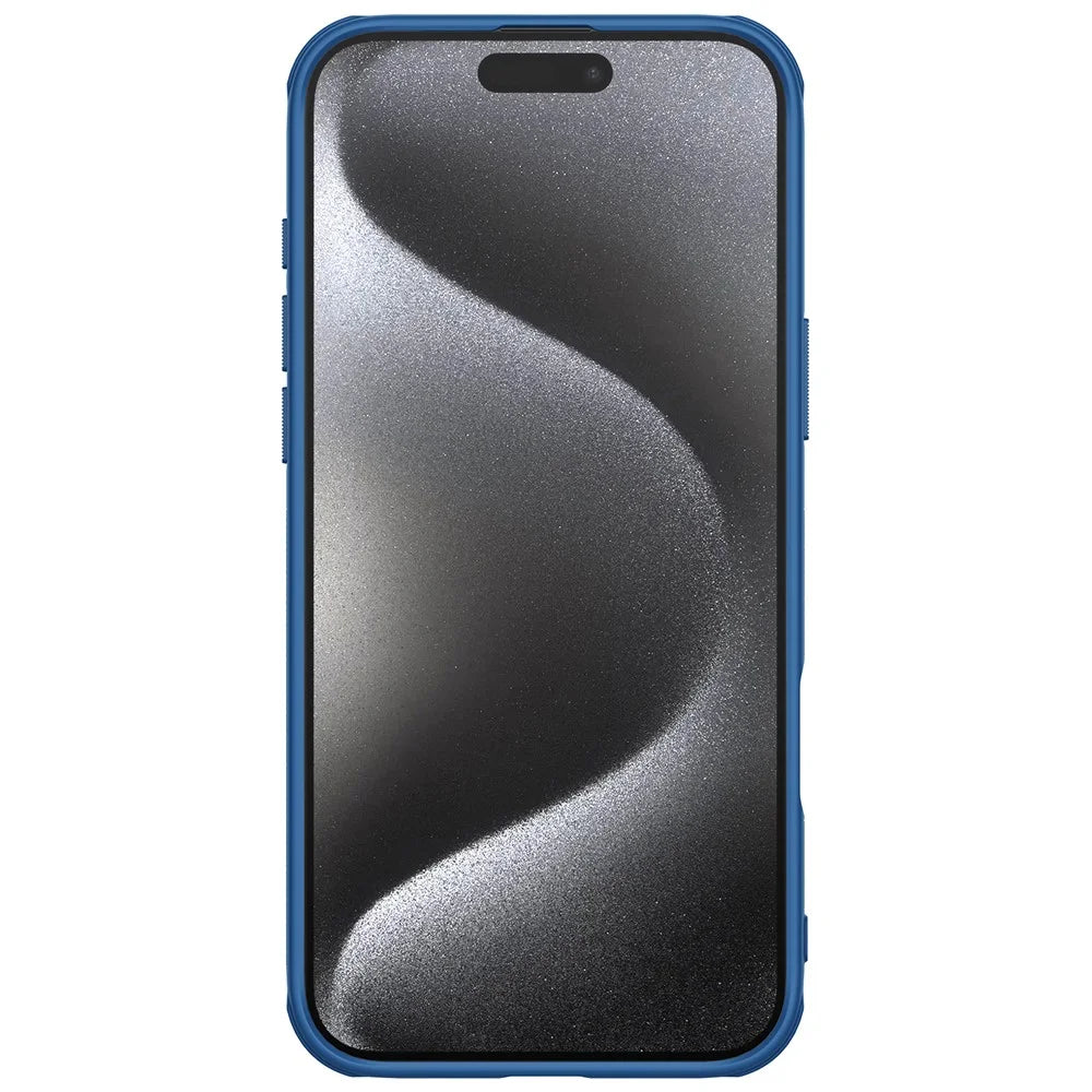 NILLKIN Super Frosted Shield Pro For iPhone 16 Pro Case Matte PC+TPU Phone Cover - Blue - 4