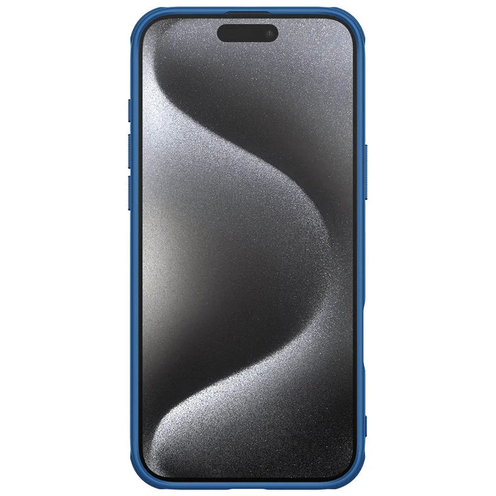 NILLKIN Super Frosted Shield Pro For iPhone 16 Pro Case Matte PC+TPU Phone Cover - Blue - 4