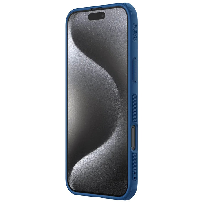 NILLKIN Super Frosted Shield Pro For iPhone 16 Pro Case Matte PC+TPU Phone Cover - Blue - 5