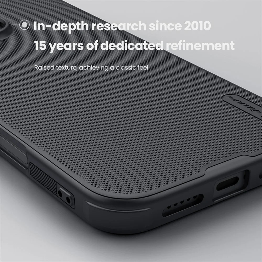 NILLKIN Frosted Shield Pro for iPhone 16 Pro Max Case Compatible with MagSafe PC+TPU Phone Cover - Black - 7