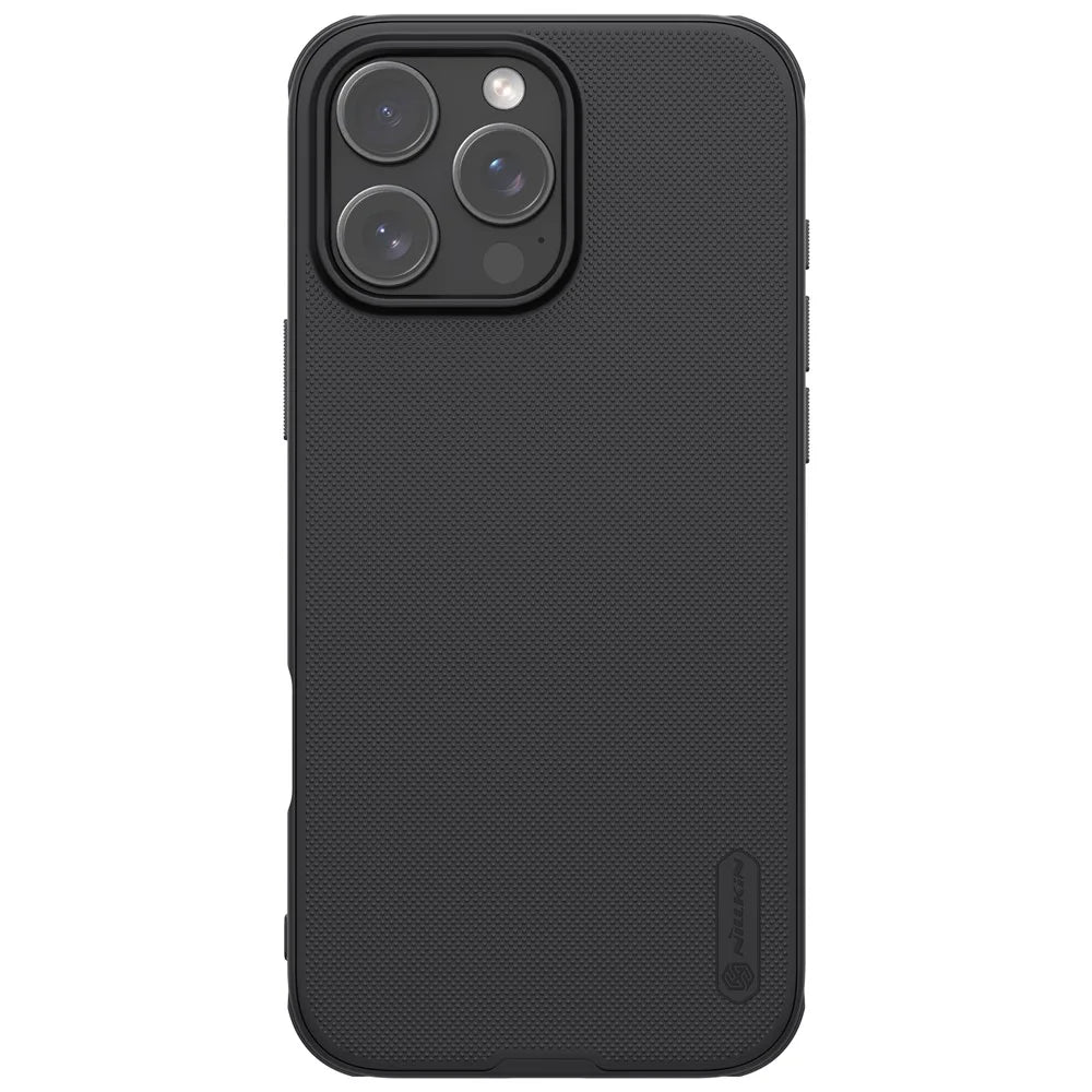 NILLKIN Frosted Shield Pro for iPhone 16 Pro Case Compatible with MagSafe PC+TPU Phone Cover - Black - 1