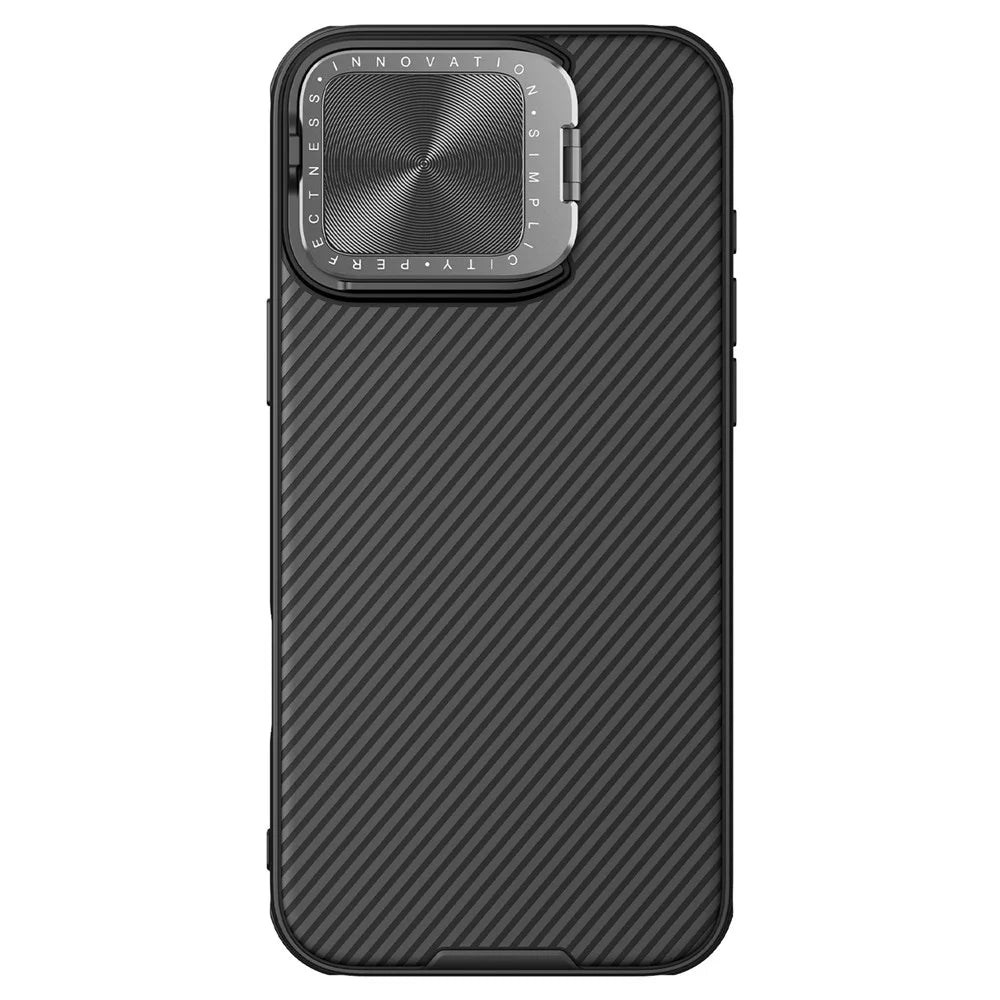 NILLKIN Camshield Prop Magnetic Series for iPhone 16 Pro Max Case Compatible with MagSafe PC+TPU Phone Cover with Camera Cover - Black - Black - 3