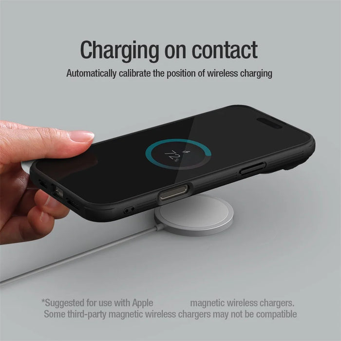 NILLKIN Camshield Prop Magnetic Series for iPhone 16 Pro Max Case Compatible with MagSafe PC+TPU Phone Cover with Camera Cover - Black - Black - 7