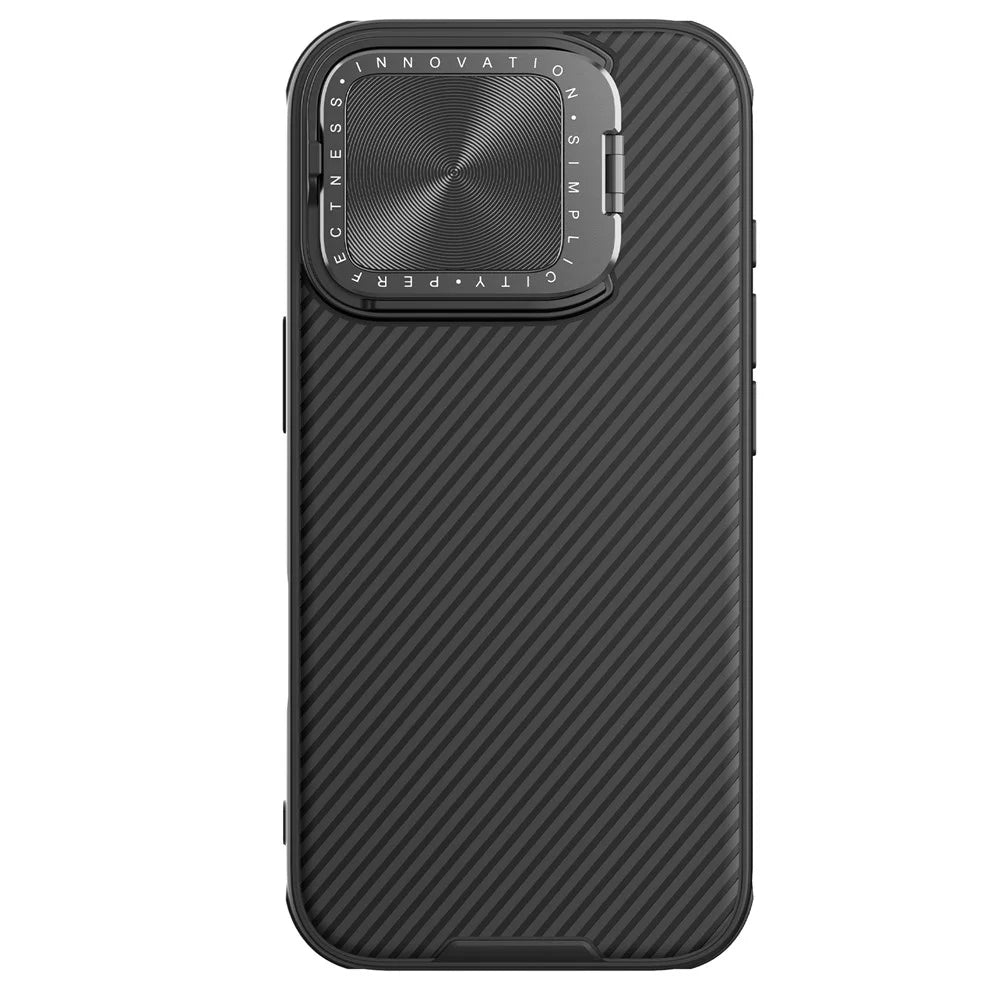 NILLKIN Camshield Prop Series for iPhone 16 Pro Case Slide Camera Protection PC + TPU Phone Cover - Black - 3
