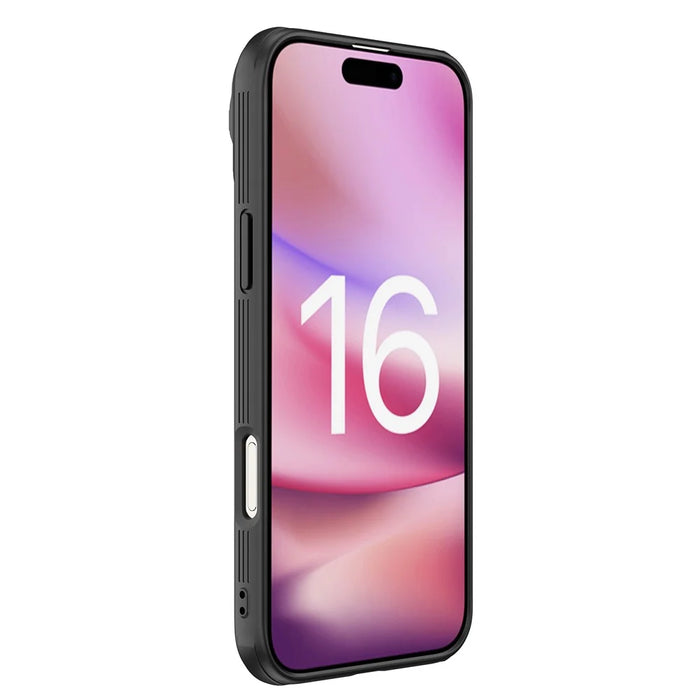 NILLKIN Camshield Prop Series for iPhone 16 Pro Max Case Slide Camera Protection PC + TPU Phone Cover - Black - 5