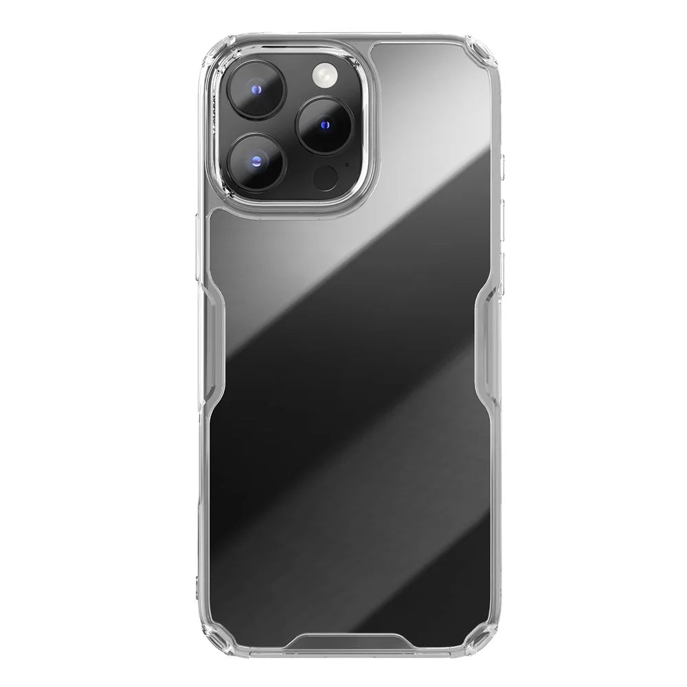 NILLKIN Nature Pro Series for iPhone 16 Pro Max Clear Case PC+TPU Phone Back Cover - Transparent - 1